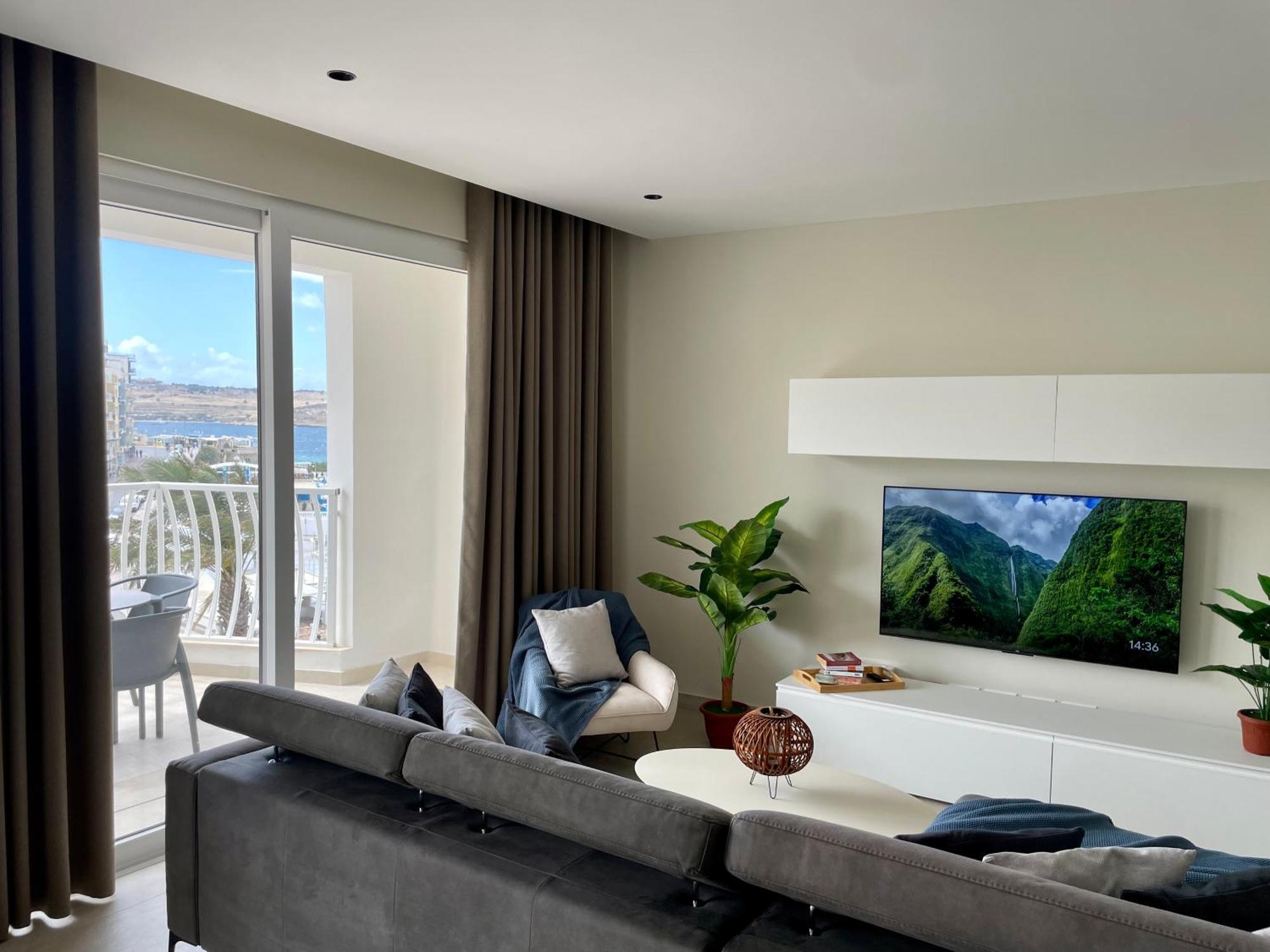 Bugibba Square Seafront Lux Apartments By Holi เซนต์พอลส์เบย์ ภายนอก รูปภาพ