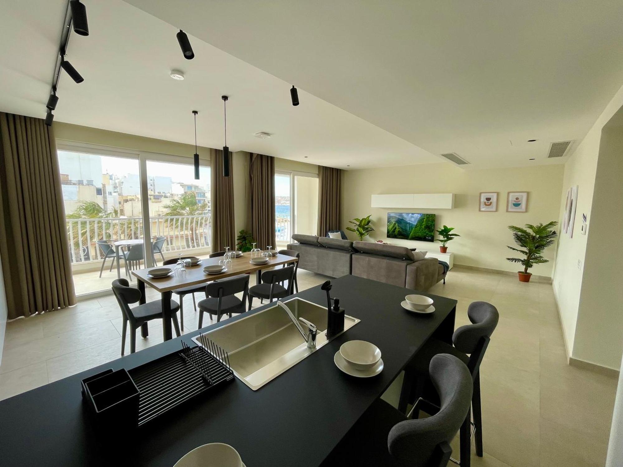 Bugibba Square Seafront Lux Apartments By Holi เซนต์พอลส์เบย์ ภายนอก รูปภาพ